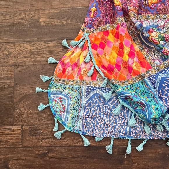 Lulalife Australia All‎ Over Mosaic BOHO Maxi Dress XS Floral Bohemian Pockets - Picture 7 of 9